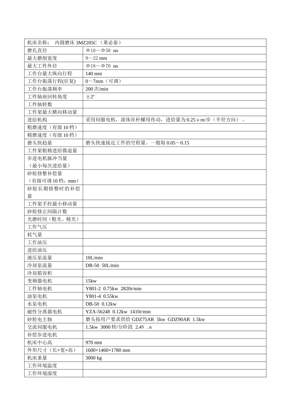 磨床参数(说明书)_第3页