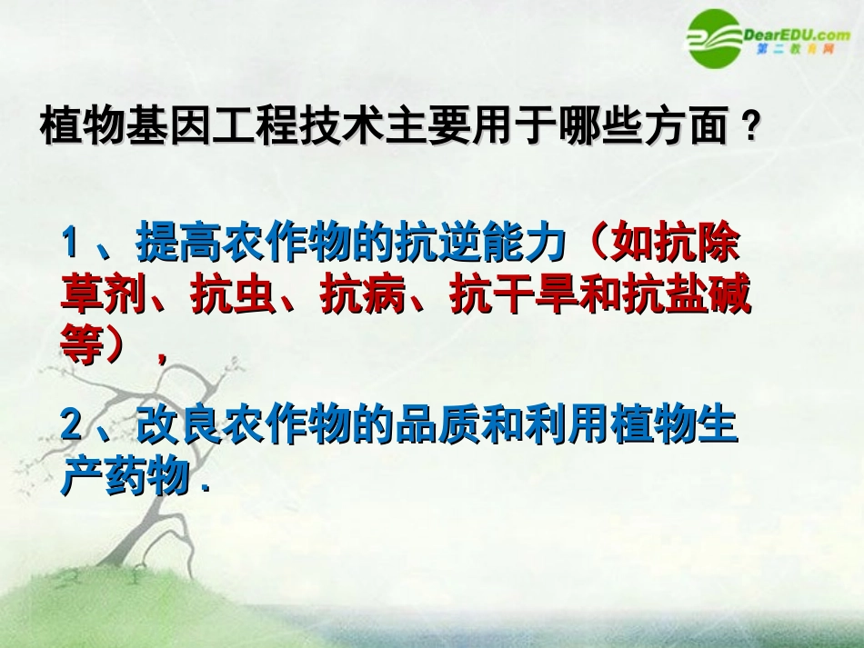 高中生物《基因工程的应用》_第3页
