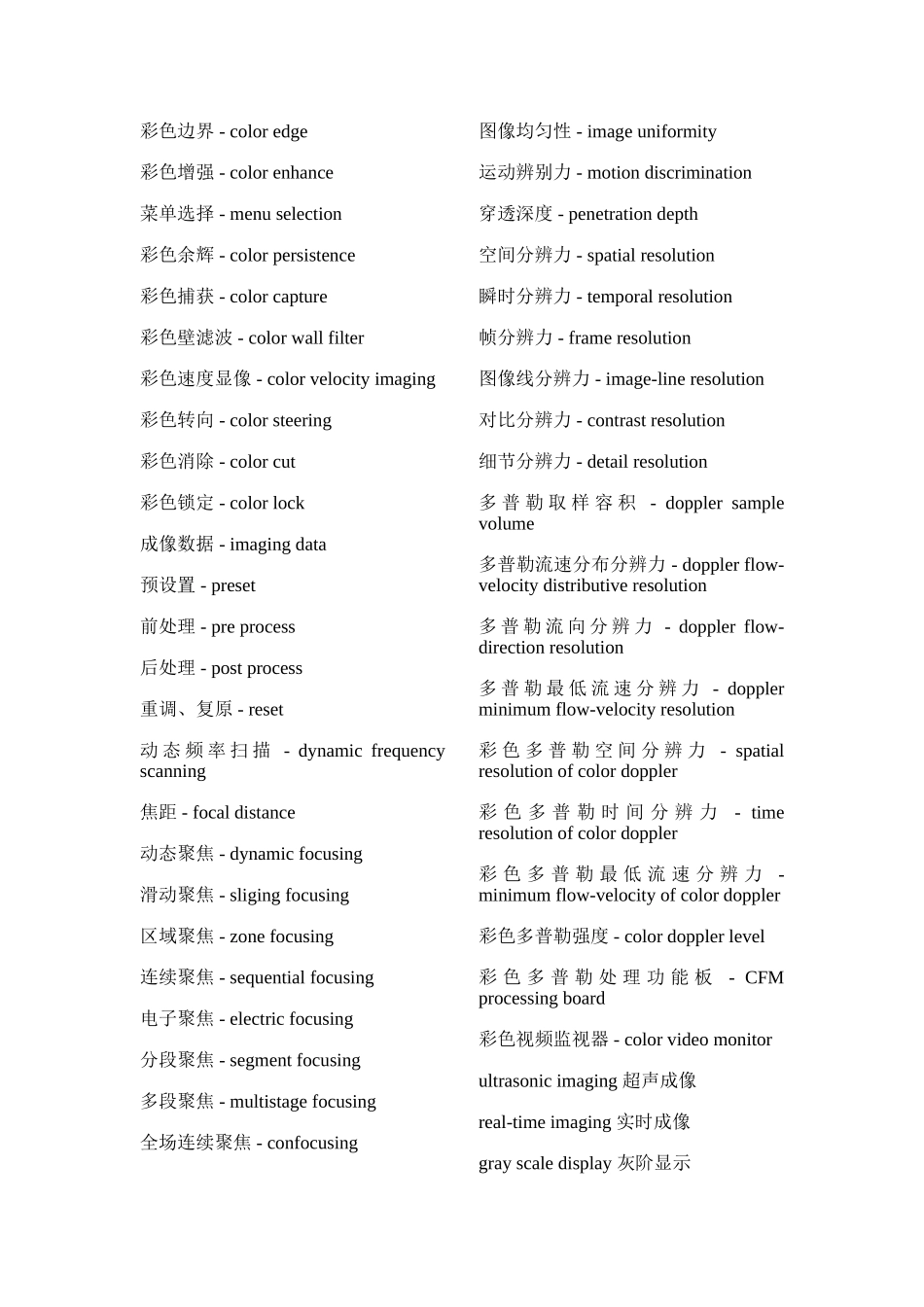 超声医学常用英语术语_第3页