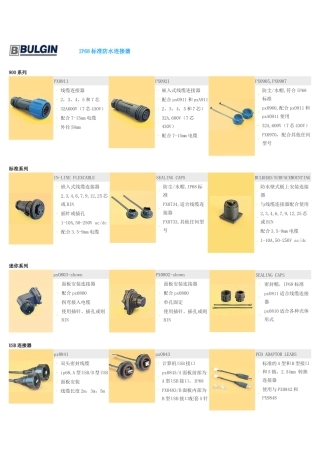 IP68标准防水连接器