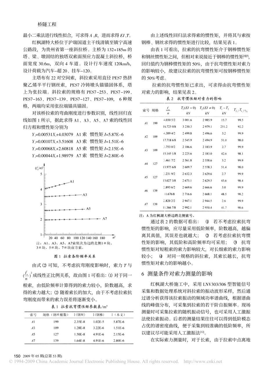 斜拉桥索力测定及其参数识别_第3页