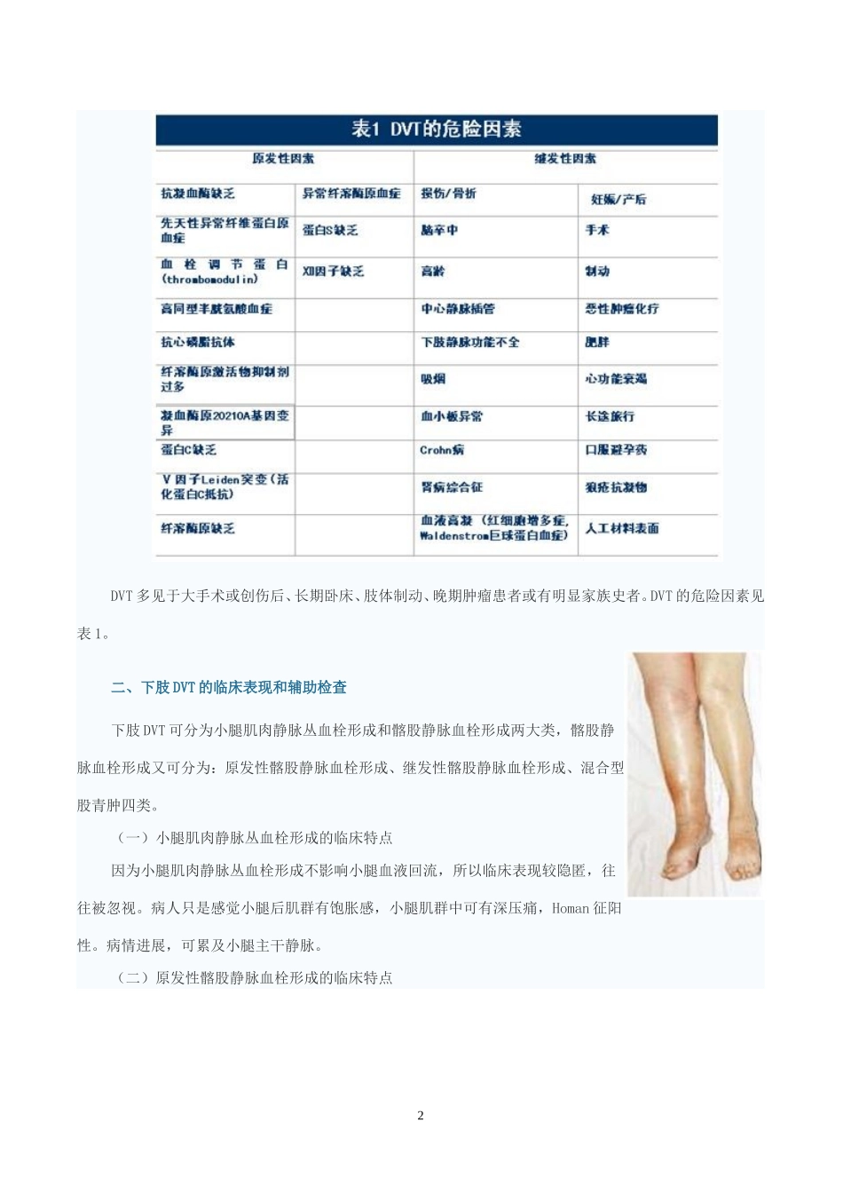 下肢深静脉血栓的防治_第2页