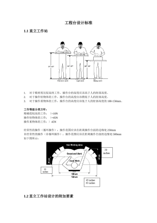 工作台设计标准