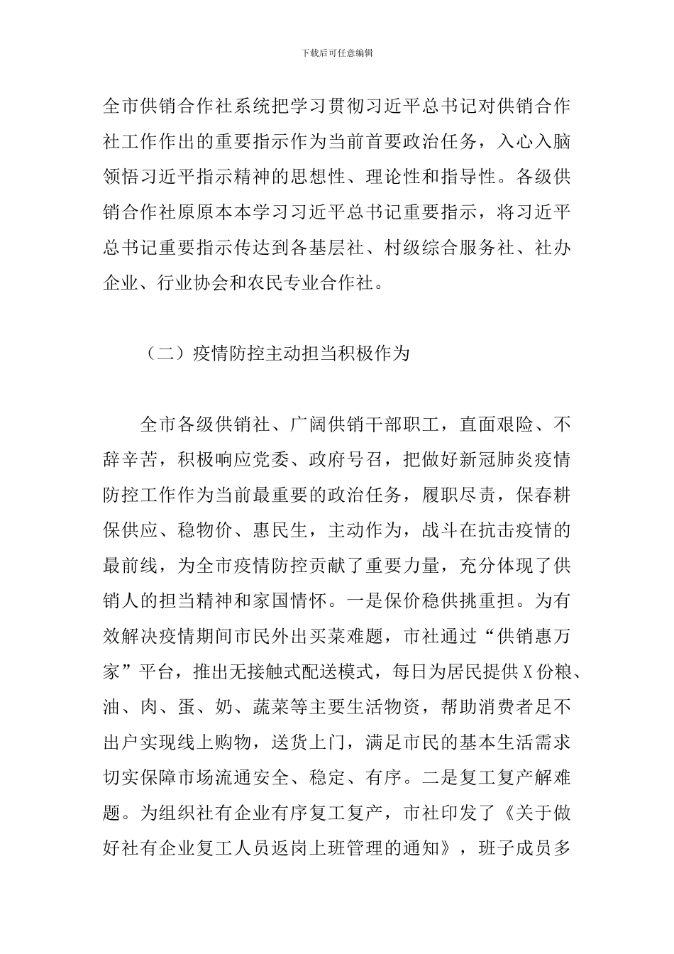在供销合作社工作会议上的发言2024年_第3页