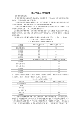 第二节道路绿带设计