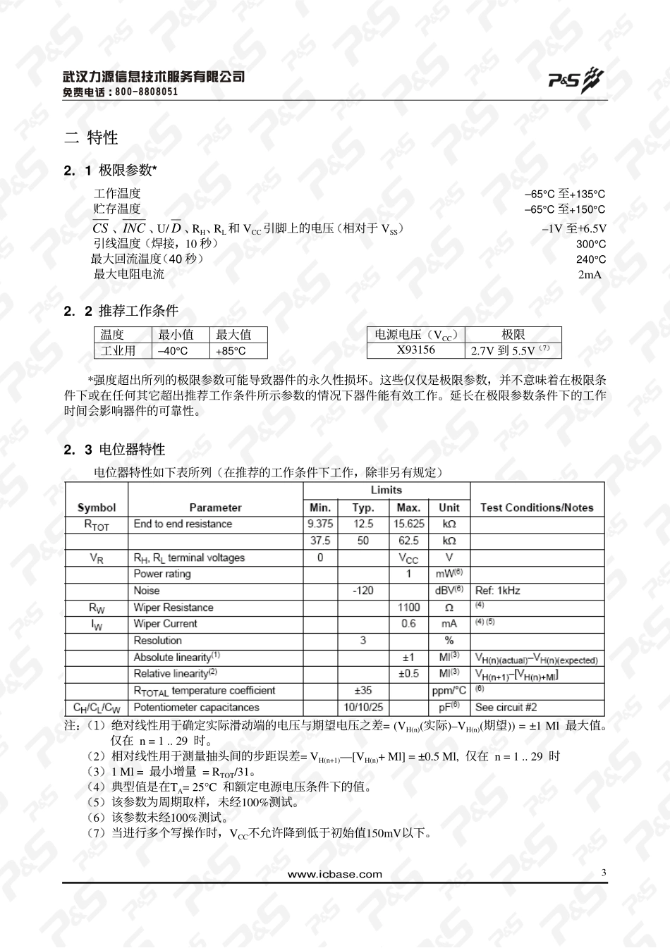 三端数控电位器X93156中文资料_第3页