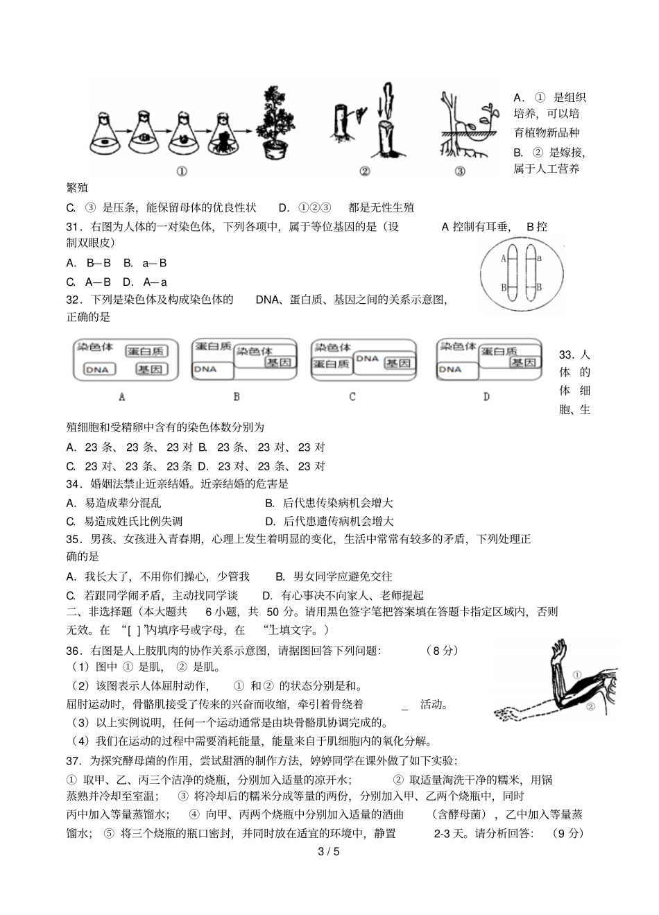 南安-2016学年上学期初中期末教学质量抽查_第3页