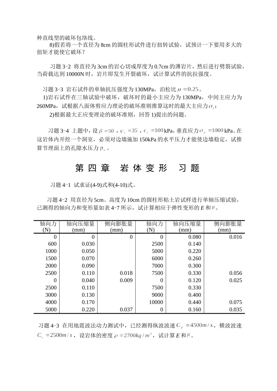 岩体力学习题_第2页