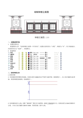 绘制钟楼立面图