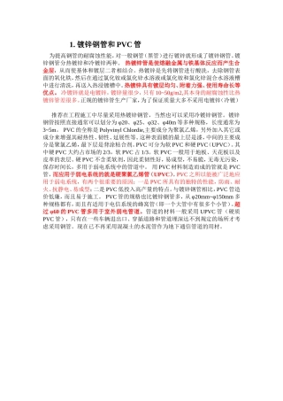 镀锌钢管和PVC管电缆桥架安装与布线