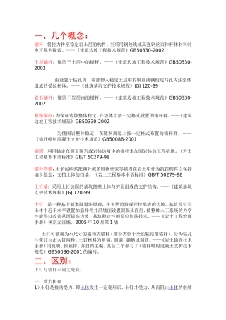 锚杆、锚索、土钉的区别