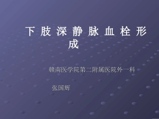 下肢深静脉血栓形