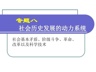 专题八 社会历史发展的动力系统(第三章2)