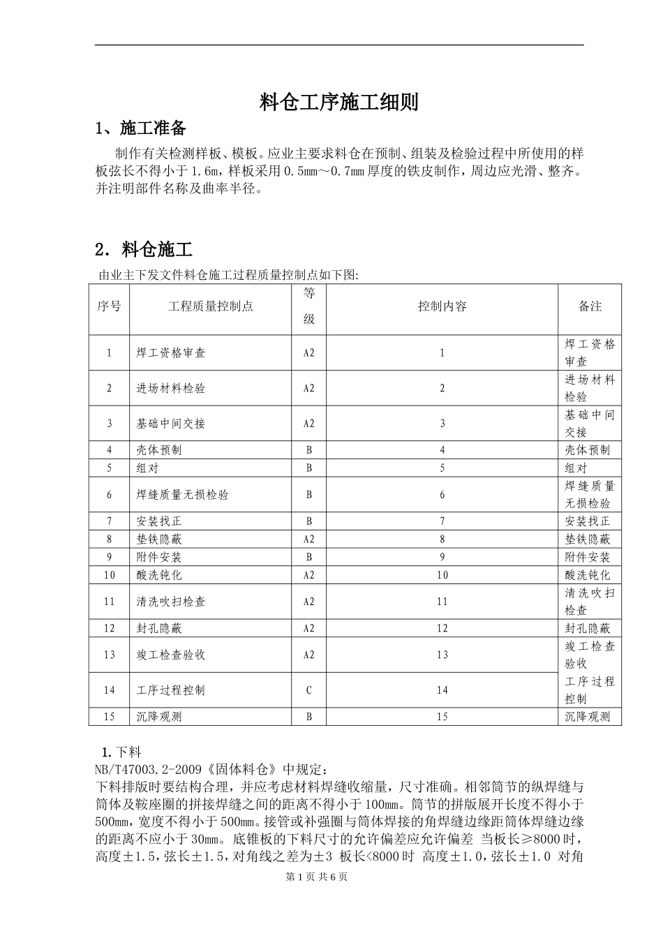 料仓工序施工细则_第1页