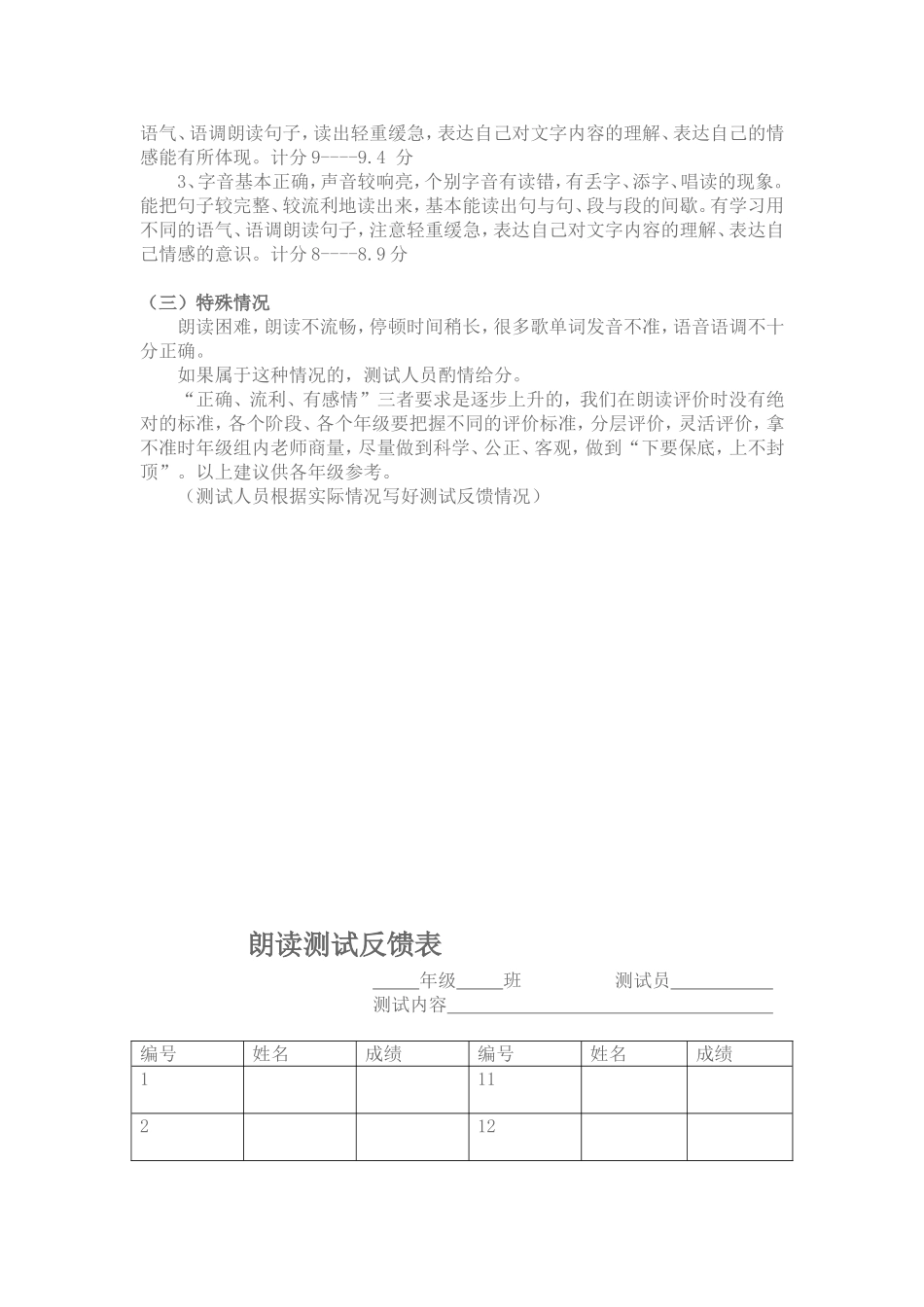 磨刀石中心校语文朗读评价标准_第3页