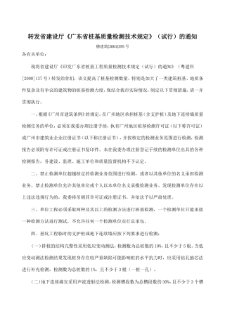 广东省桩基质量检测技术规定