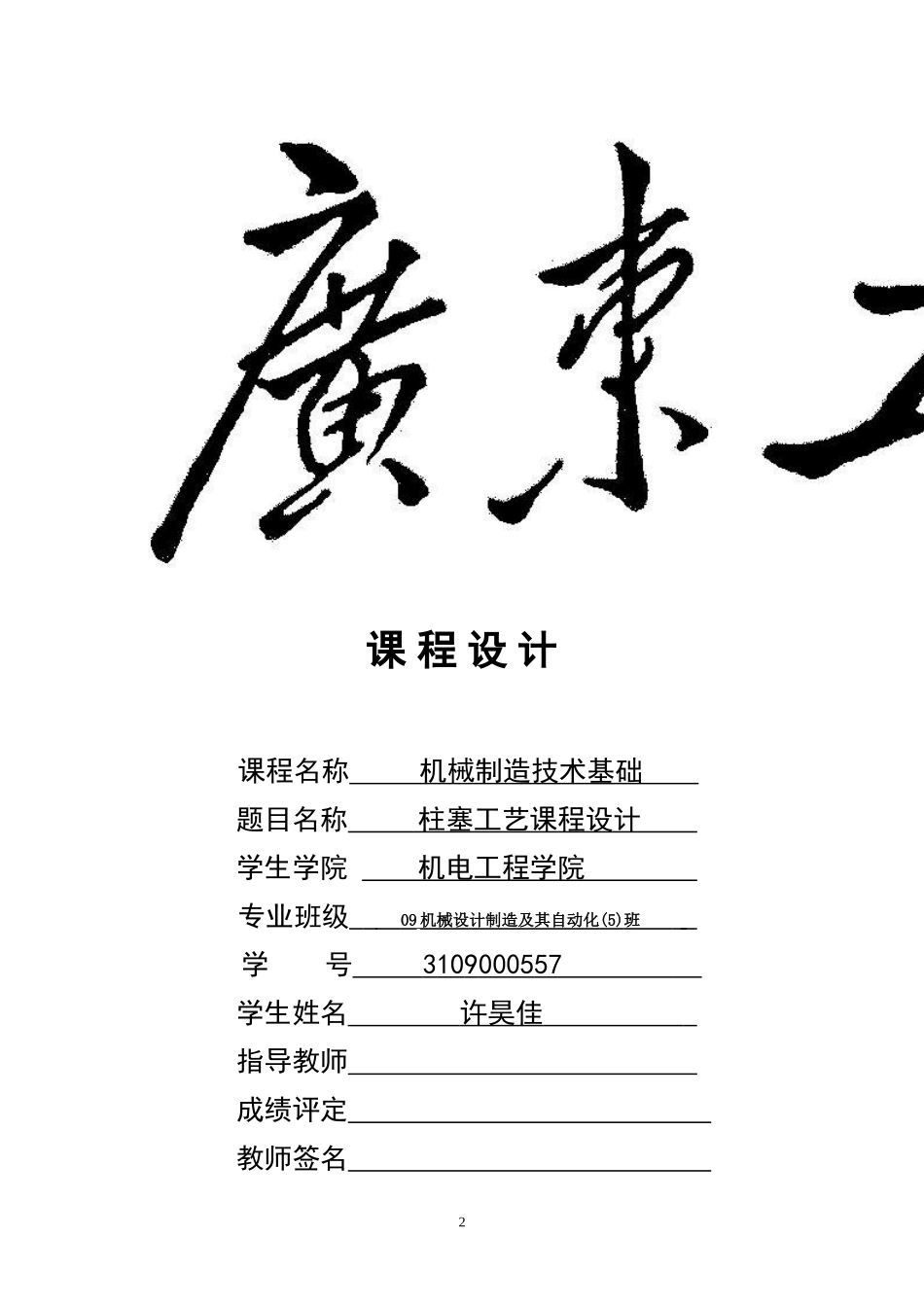 精密传动柱塞工艺设计_第2页