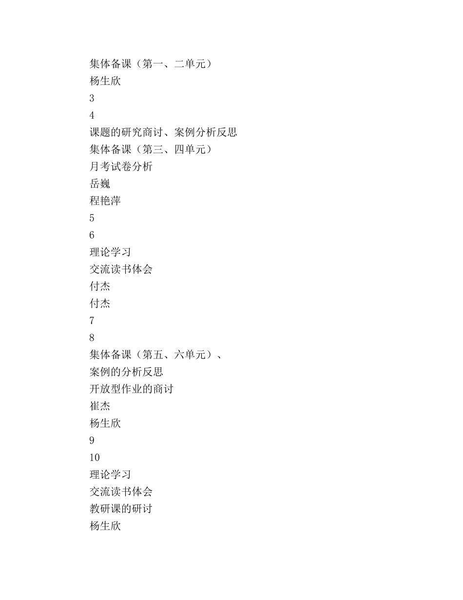 春季二年级数学教研组参考计划 _第3页