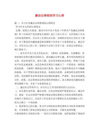 廉洁自律准则学习心得 (000001)