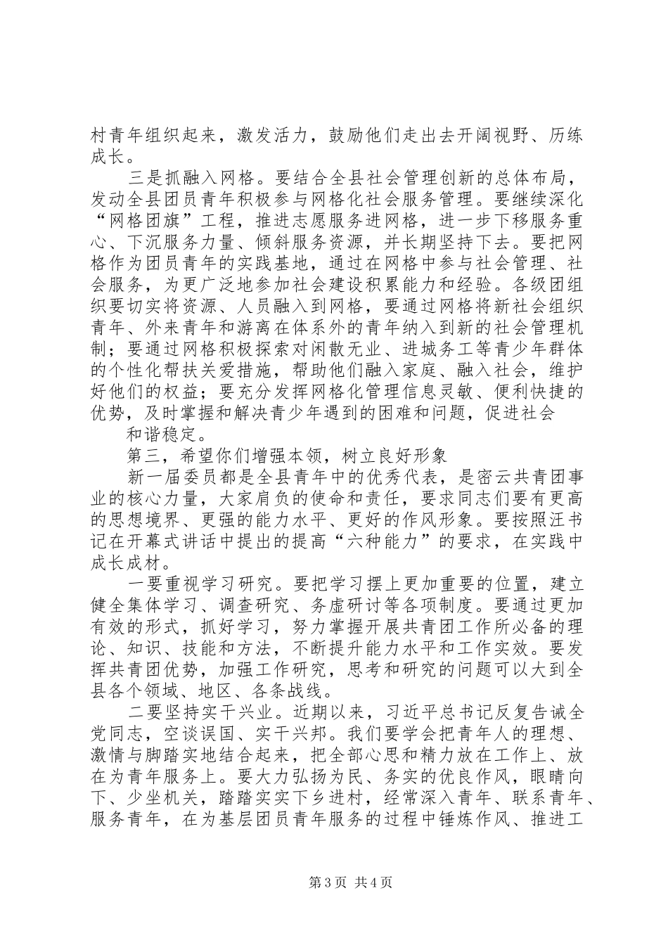 共青团委员会讲话发言_第3页