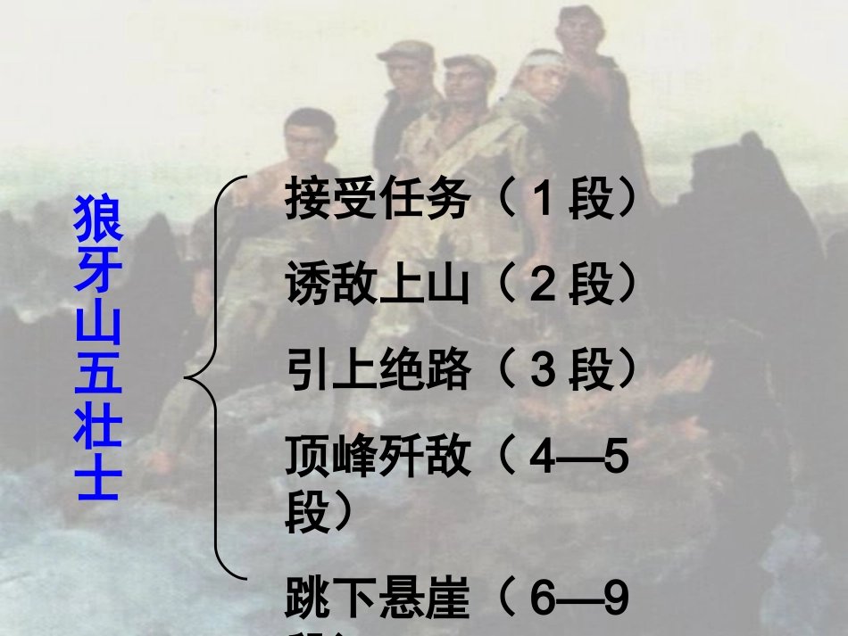 《狼牙山五壮士》讲课_第3页