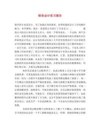 财务会计实习报告 (000002)