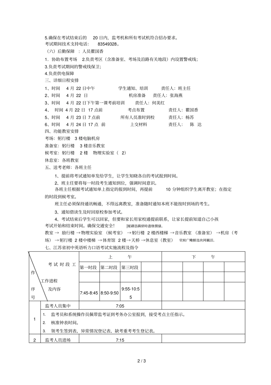 南通竹行中学英语听力口语考试工作手册_第2页