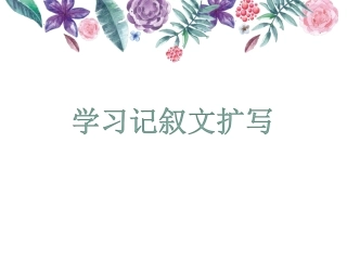 学习记叙文扩写