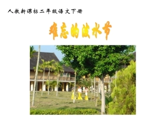 难忘的泼水节