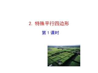 特殊平行四边形第课时