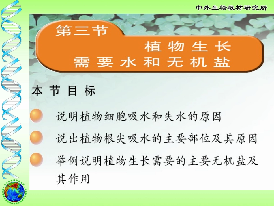 植物生长需要水和无机盐_第1页