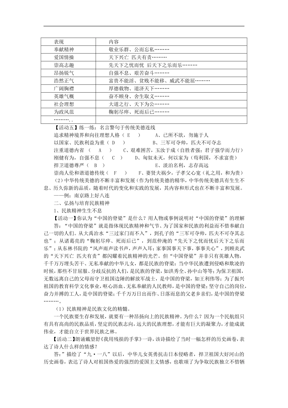 九年级政治中华文化与民族精神_第2页