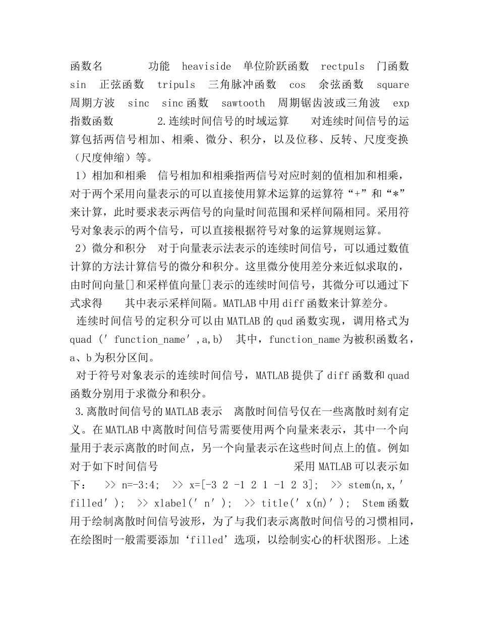 北京理工大学信号与系统实验报告 _第2页