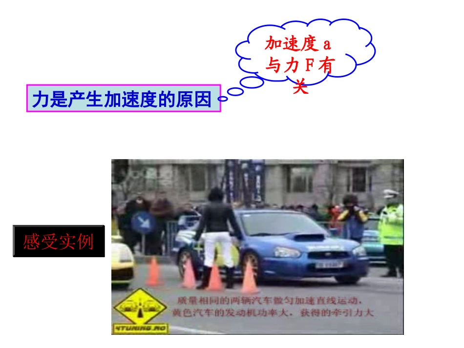 高中一年级物理必修1第四章牛顿运动定律第二课时课件_第2页