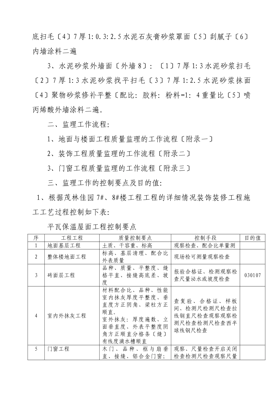 茂林佳园住宅楼装饰装修工程监理实施细则_第3页
