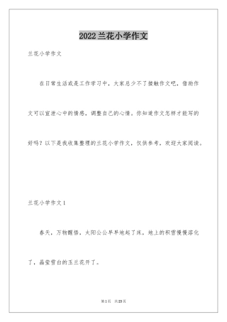 2024兰花小学作文_3