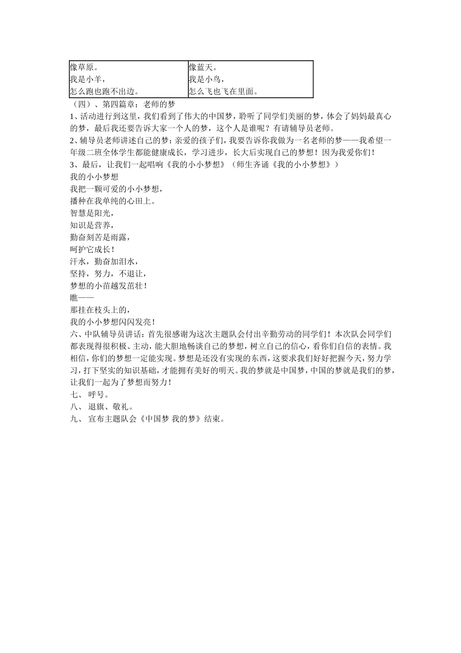 中国梦我的梦主题队会_第3页