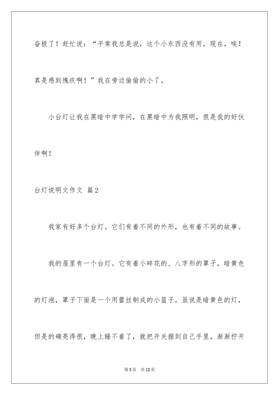 2024台灯说明文作文_19_第3页