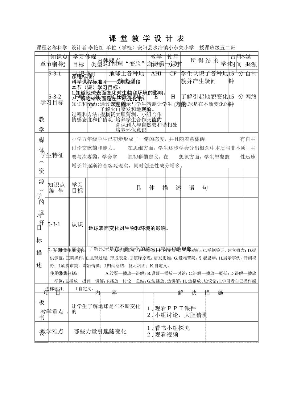 “一师一优课”课堂教学设计李艳红_第1页