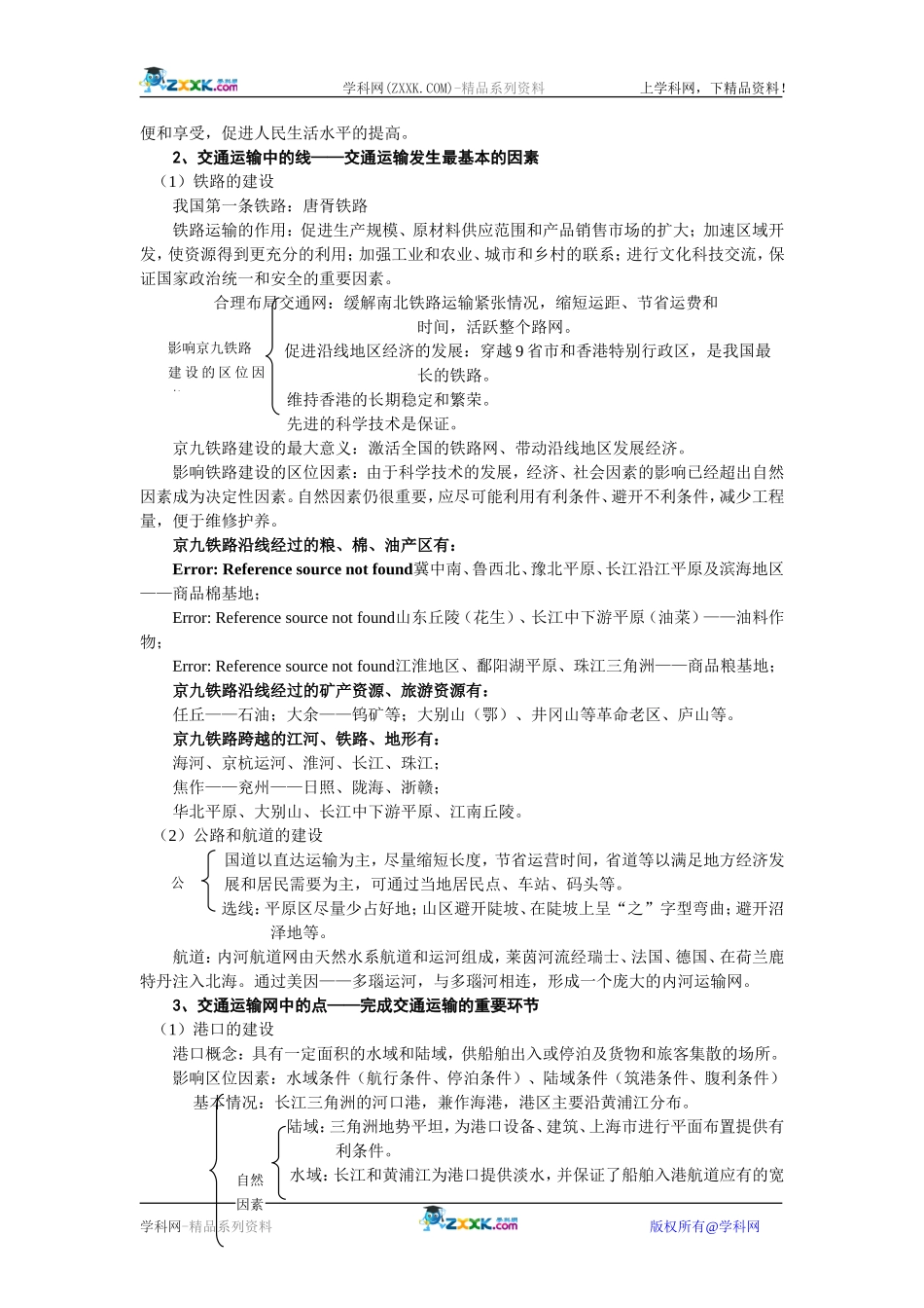 【人教版三维设计】2011年高考地理一轮复习：第28讲交通与通信、商贸_第2页