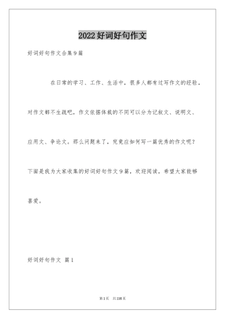 2024好词好句作文_291