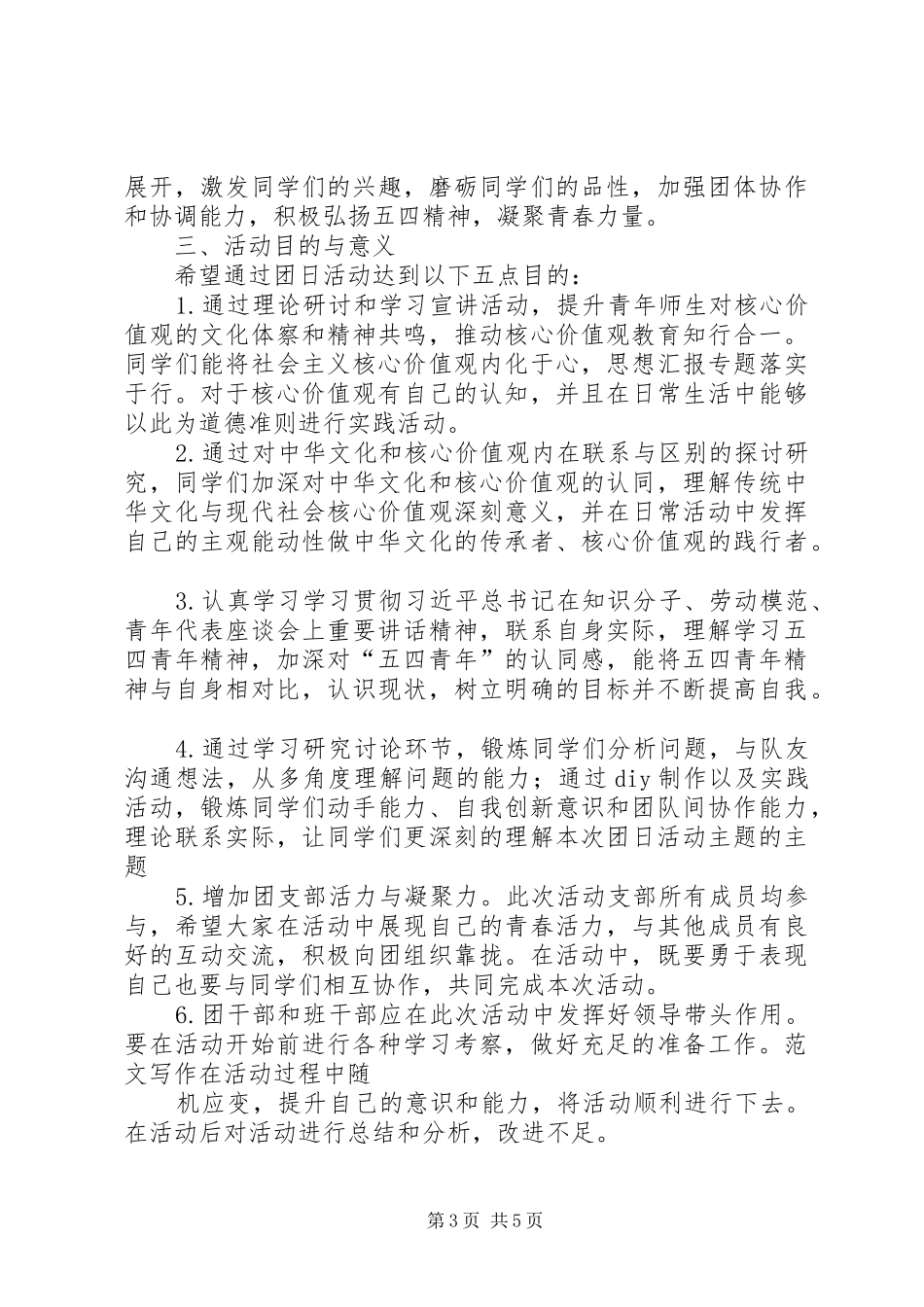 20XX年团日活动总结 _第3页