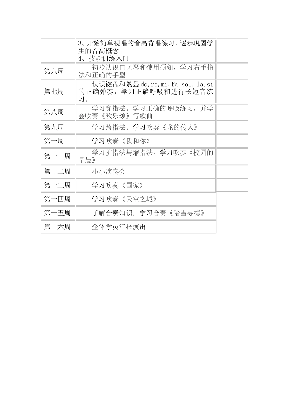 音乐类（口风琴兴趣学习小组）活动方案_第3页