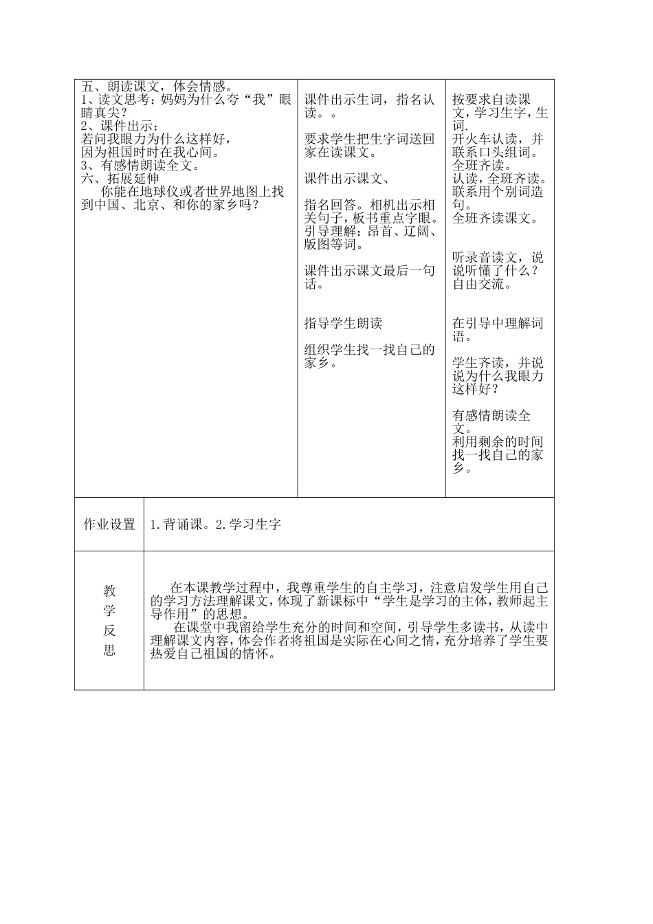 《祖国在我心间》教学设计_第2页