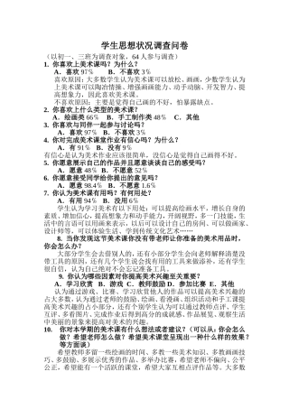 初一美术_调查问卷
