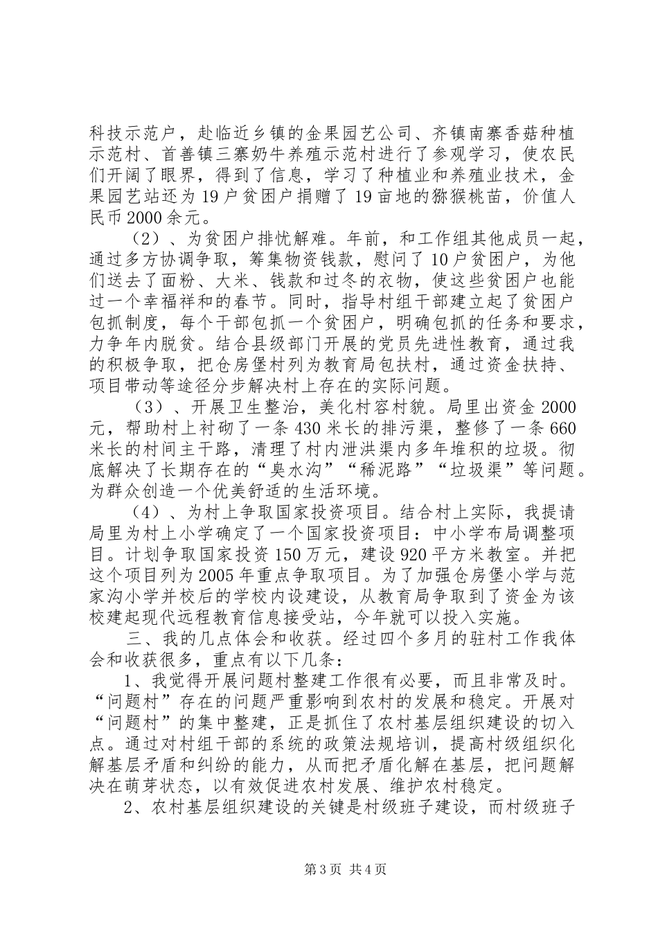 “问题村”集中整建个人工作总结 _第3页