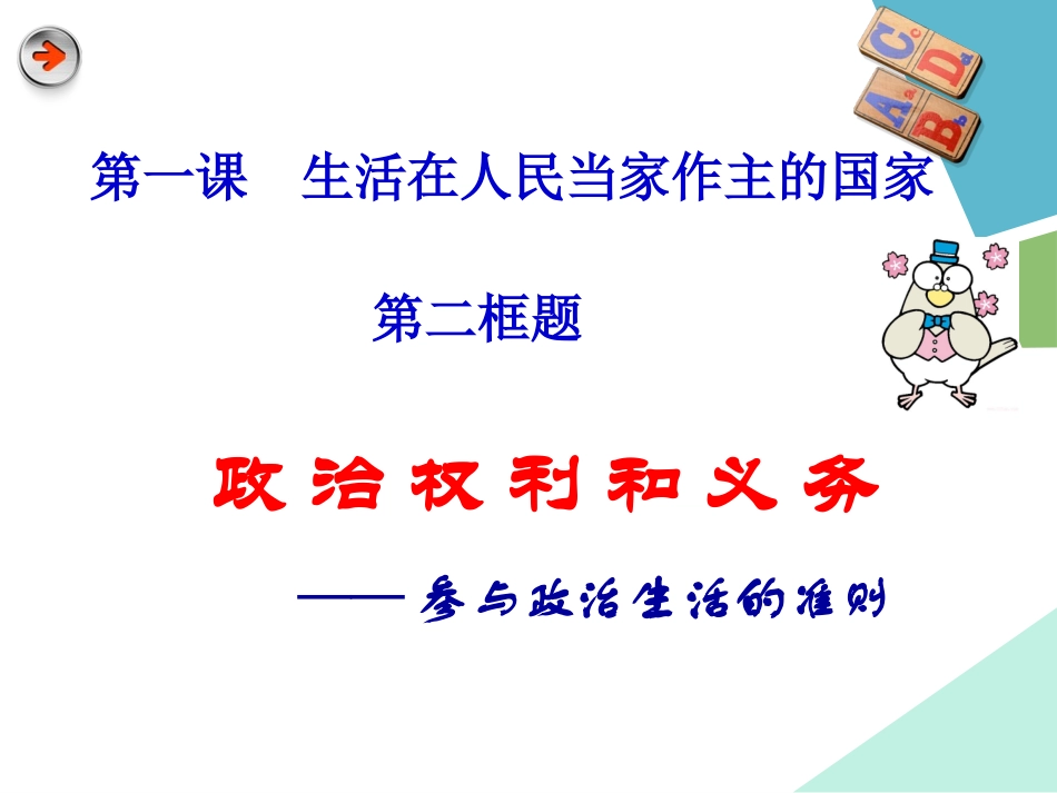 政治权利与义务：参与政治生活的基础和准则45667_第1页