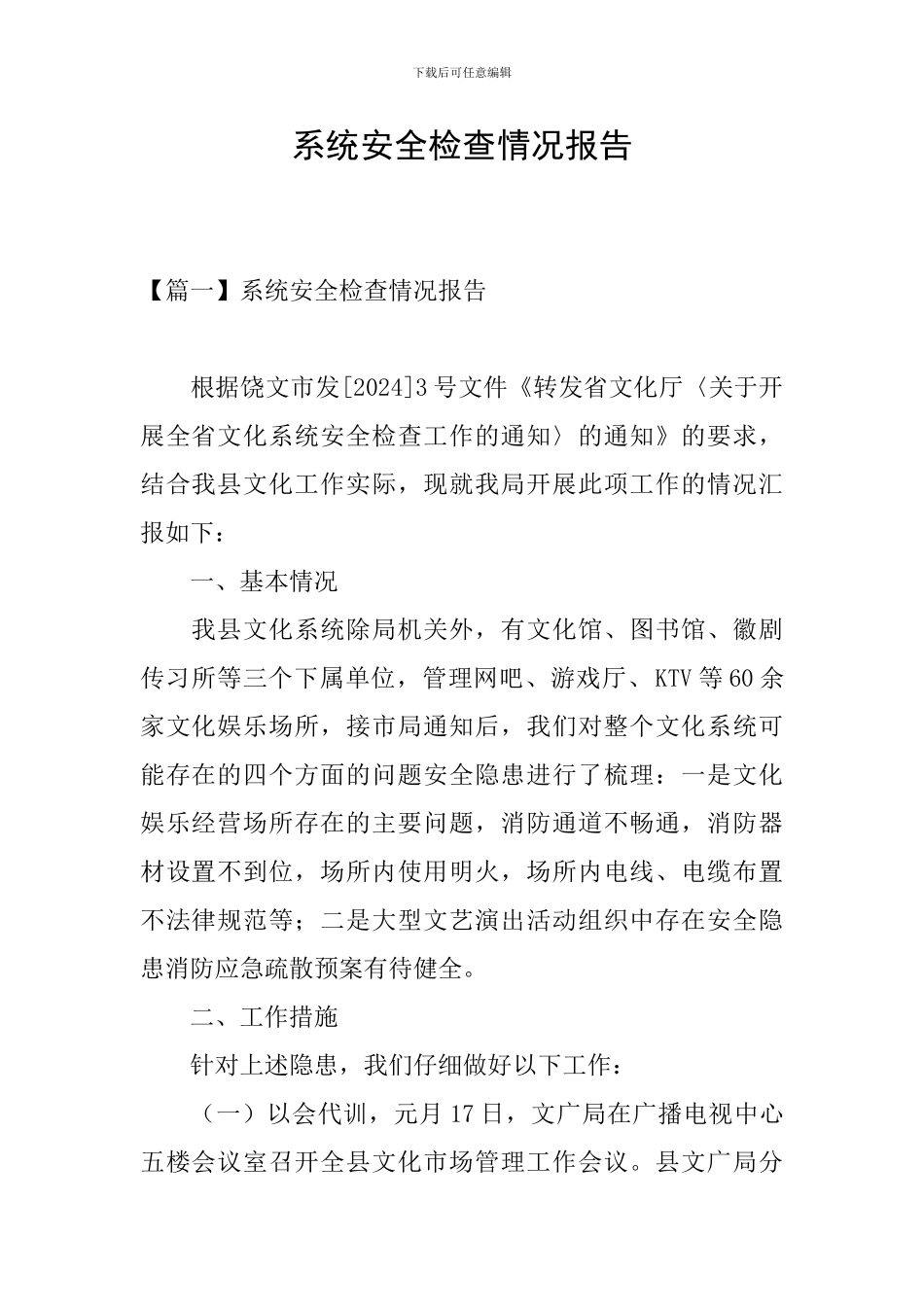 系统安全检查情况报告_第1页