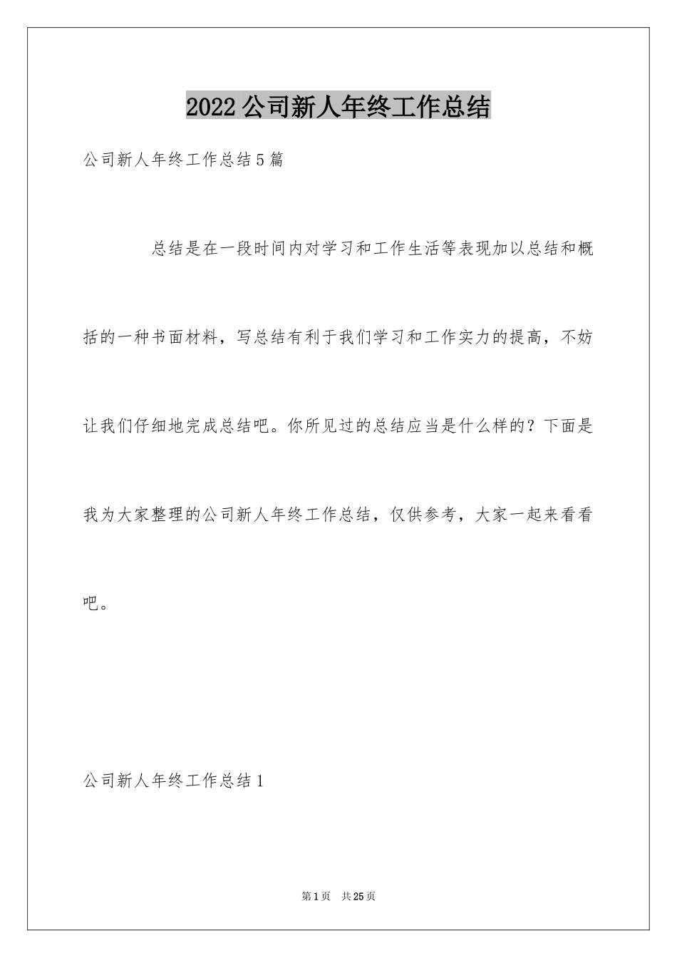 2024公司新人年终工作总结_第1页