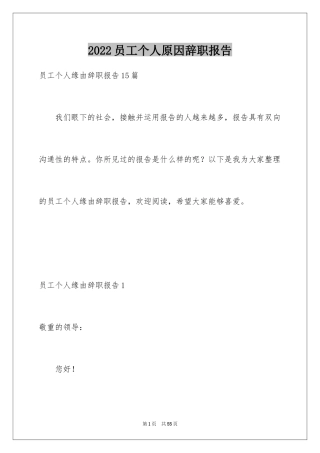 2024员工个人原因辞职报告_8